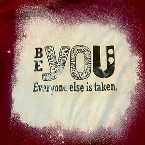 Maroon Acid Washed Custom Tee • Mental Health Awareness